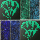 Künstlerischer Grüner Pop Kunst, Dichtung und Musi Fliese