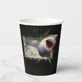 Künstlerischer Hai Pappbecher (Vorderseite)