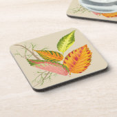 Künstlerischer Herbst auf einem Untersetzer-Set Getränkeuntersetzer (Linke Seite)