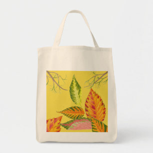 Künstlerischer Herbst auf einer Lebensmitteltasche Tragetasche