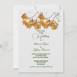 Künstlerischer Herbst lässt Hochzeitseinladungen Einladung