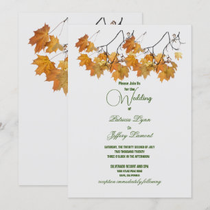 Künstlerischer Herbst lässt Hochzeitseinladungen Einladung