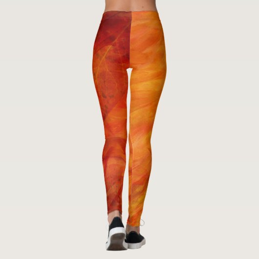 Künstlerischer Herbst verlässt Gamaschen Leggings (Rückseite)