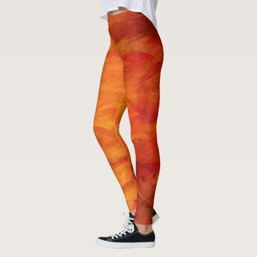 Künstlerischer Herbst verlässt Gamaschen Leggings (Links)