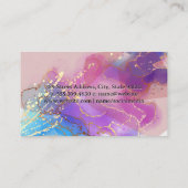 künstlerischer Hintergrund | Aquarellgoldmatter Visitenkarte (Rückseite)