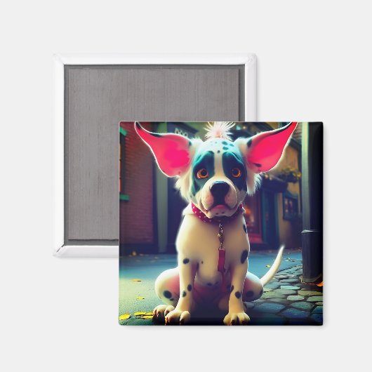 Künstlerischer Hund Magnet (Vorderseite/Rückseite)