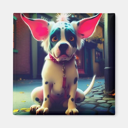 Künstlerischer Hund Magnet (Vorne)