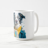 Künstlerischer Hundeporträtmaler Kaffeetasse (VorderseiteRechts)