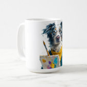 Künstlerischer Hundeporträtmaler Kaffeetasse (Vorderseite Links)