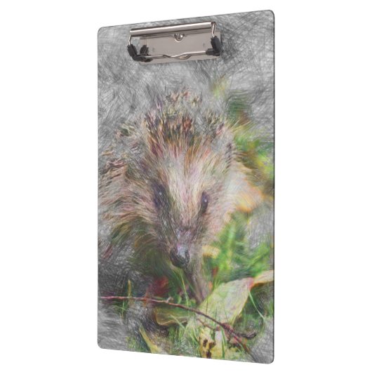 künstlerischer Igel Klemmbrett (Links)