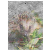 künstlerischer Igel Klemmbrett (Rückseite)