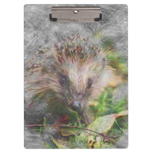 künstlerischer Igel Klemmbrett