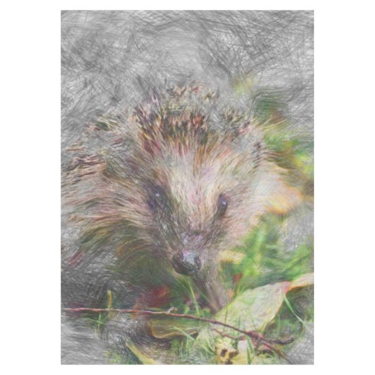 künstlerischer Igel Tischdecke (Vorderseite)