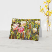 Künstlerischer Impressionist Tulip Garden Art Kart Karte (Gelbe Blume)