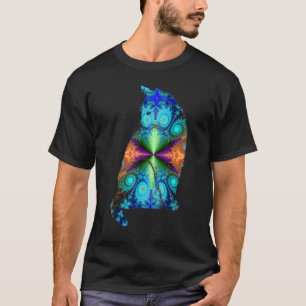 Künstlerischer Katzenliebhaber Feline Psychedelisc T-Shirt