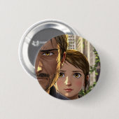 Künstlerischer Kinofilmdarsteller & Mädchen Pin-Ba Button (Vorne & Hinten)