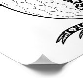 Künstlerischer König Penguin Zendoodle 2 Poster (Ecke)