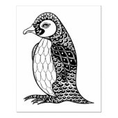 Künstlerischer König Penguin Zendoodle Gummistempel (Prägung)