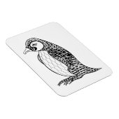 Künstlerischer König Penguin Zendoodle Magnet (Rechte Seite)