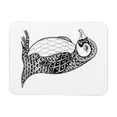 Künstlerischer König Penguin Zendoodle Magnet (Horizontal)
