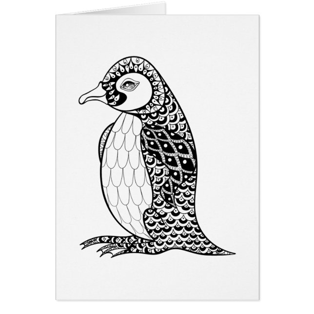 Künstlerischer König Pinguin Zendoodle (Vorne)
