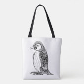 Künstlerischer König Pinguin Zendoodle 2 Tasche (Rückseite)