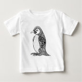 Künstlerischer König Pinguin Zendoodle Baby T-shirt (Vorderseite)
