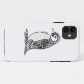 Künstlerischer König Pinguin Zendoodle Case-Mate iPhone Hülle (Rückseite (Horizontal))