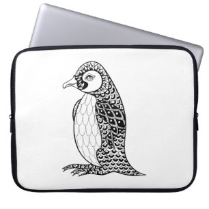 Künstlerischer König Pinguin Zendoodle Laptopschutzhülle