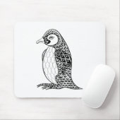 Künstlerischer König Pinguin Zendoodle Mousepad (Mit Mouse)
