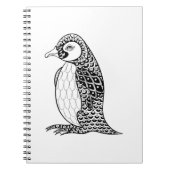Künstlerischer König Pinguin Zendoodle Notizblock (Vorderseite)