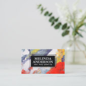 künstlerischer kreativer Hintergrund Visitenkarte (Stehend Vorderseite)