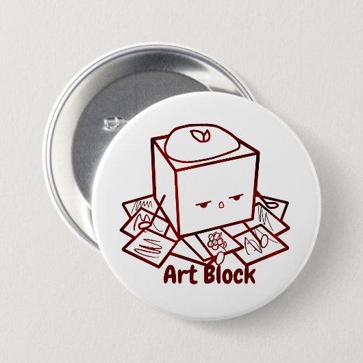 Künstlerischer Kunstblock Button (Vorne & Hinten)