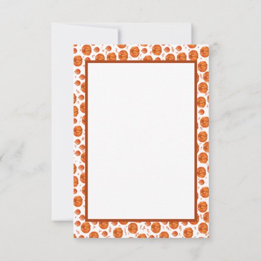 Künstlerischer Kürbis Dankeschön an Sie Dankeskarte (Rückseite)