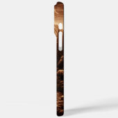 Künstlerischer Lederähnlicher Bär am Fluss Case-Mate iPhone Hülle (Rückseite / Links)