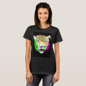 Künstlerischer Leopard psychedelisches Tier cool b T-Shirt (Vorne ganz)