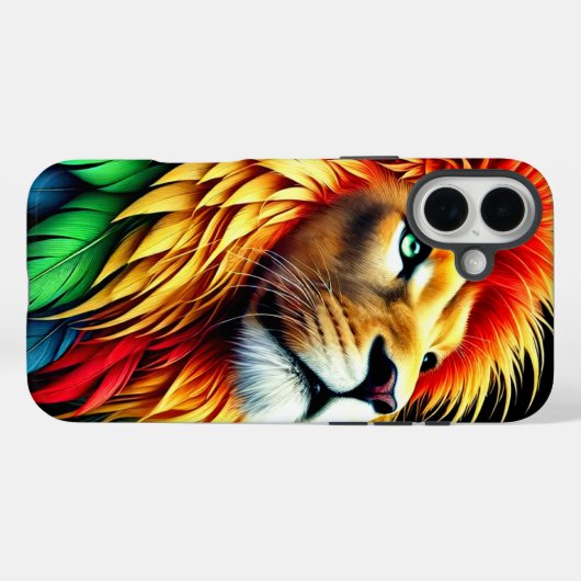 Künstlerischer Lion Phone Case (Rückseite (Horizontal))