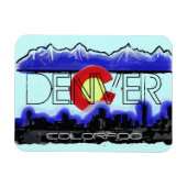 Künstlerischer Magnet für die Denver Colorado Skyl (Horizontal)