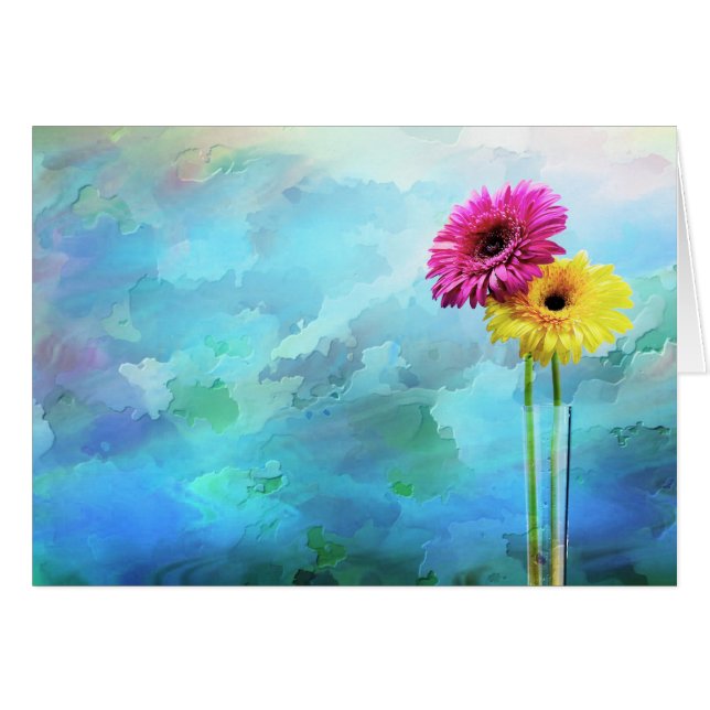 Künstlerischer mit Blumenentwurf (Vorderseite (Horizontal))