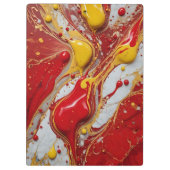 Künstlerischer Paint-Spritzer auf Marmor Klemmbrett (Rückseite)