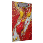 Künstlerischer Paint-Spritzer auf Marmor Klemmbrett (Rechts)