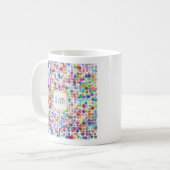 Künstlerischer Paint Spritzer farbenfroh Kaffeetasse (Vorderseite Links)