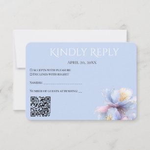 Künstlerischer Pastell-Botanischer Floral-Hochzeit RSVP Karte