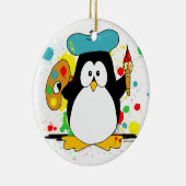 Künstlerischer Pinguin Keramikornament (Rechts)