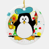 Künstlerischer Pinguin Keramikornament (Hinten)