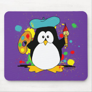 Künstlerischer Pinguin Mousepad