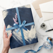 Künstlerischer Pinsel Navy Indigo Strich abstrakte