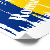 Künstlerischer Pinselstrich Rumänien Poster (Ecke)