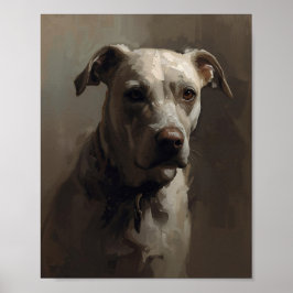 Künstlerischer Pitbull-Hund - Abstrakter expressio Poster