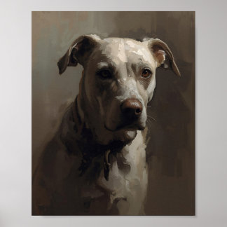 Künstlerischer Pitbull-Hund - Abstrakter expressio Poster